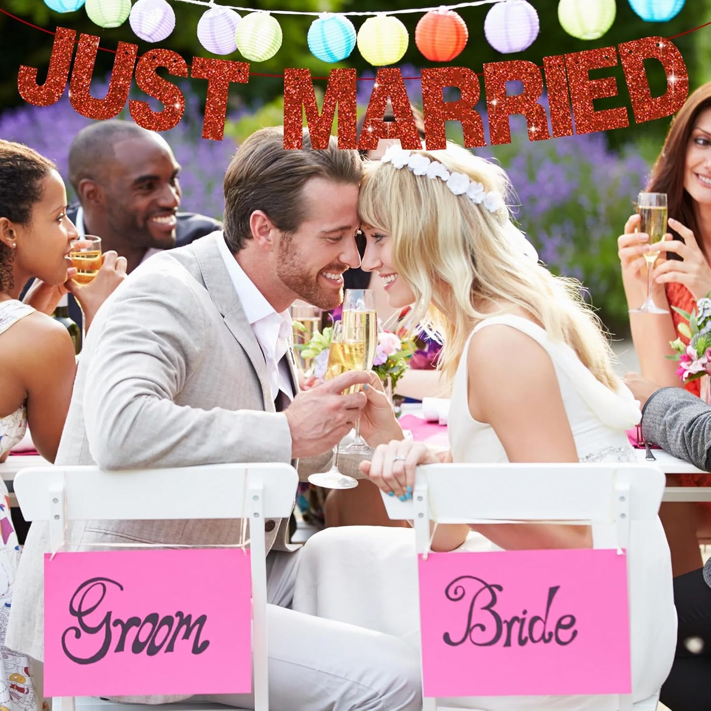 BEISHIDA 116 PCS A-Z Glitter Red DIY Letter Banner Kit Make Your Own Banner,Including 111 Letters and Numbers 3 Rope and 2 Threading Device,Customized for Birthday Graduation Wedding Party Decor