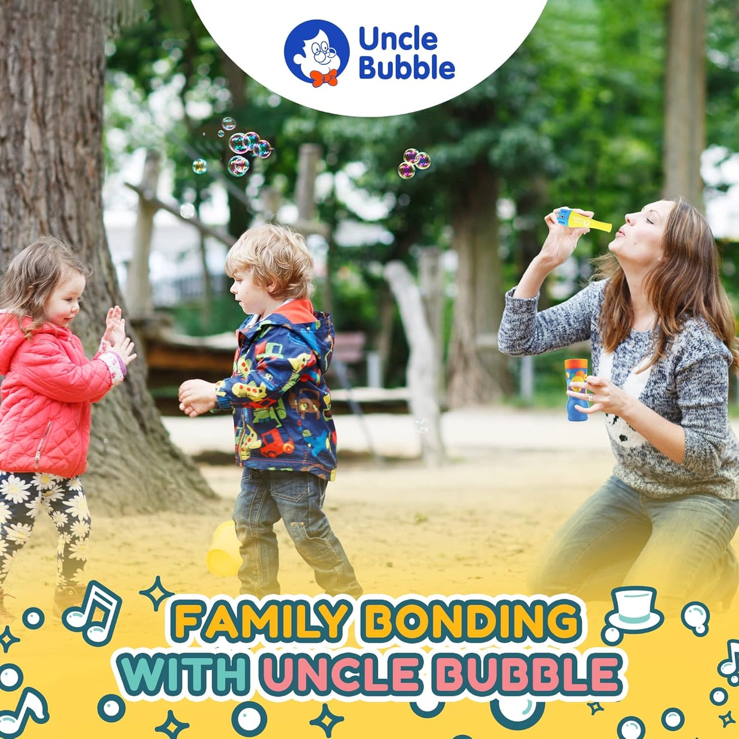 Uncle Bubble Mini Bubble Blower - Non Toxic Plastic Confetti Bubbler, Fun Summer Toys for Kids, Girls and Boys, Blow Thousands of Mini Bubbles in One Breath