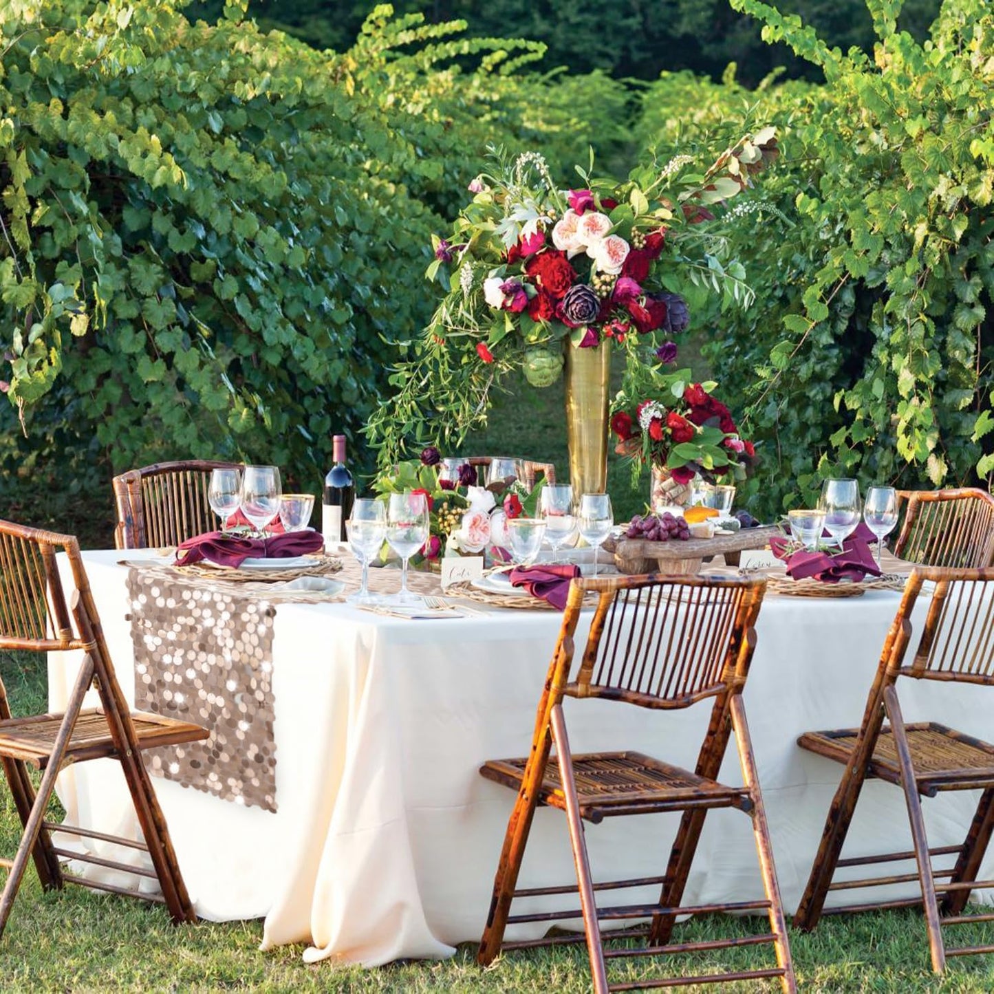 VHH Sequin Table Runner 12 x 108 inches Rose Gold Table Runner, Glitter Runner for Party Wedding Birthday, Party Spring Easter Rustic, Birthday Supplies Decorations (1 Pack).