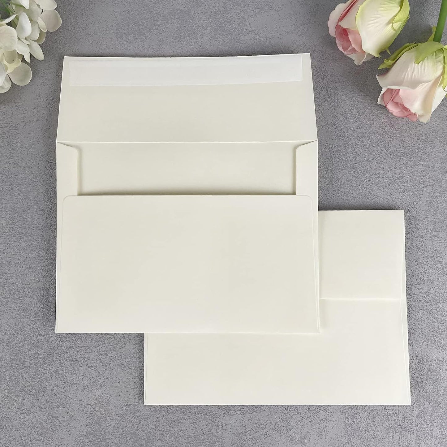 100 Pack A2 Ivory Envelopes Self Sealing Adhesive Perfect for Weddings, RSVP, Invitations, Baby Shower,Greeting Cards,Announcements, Thank You Notes| A2(4.375 x5.75 Inches)