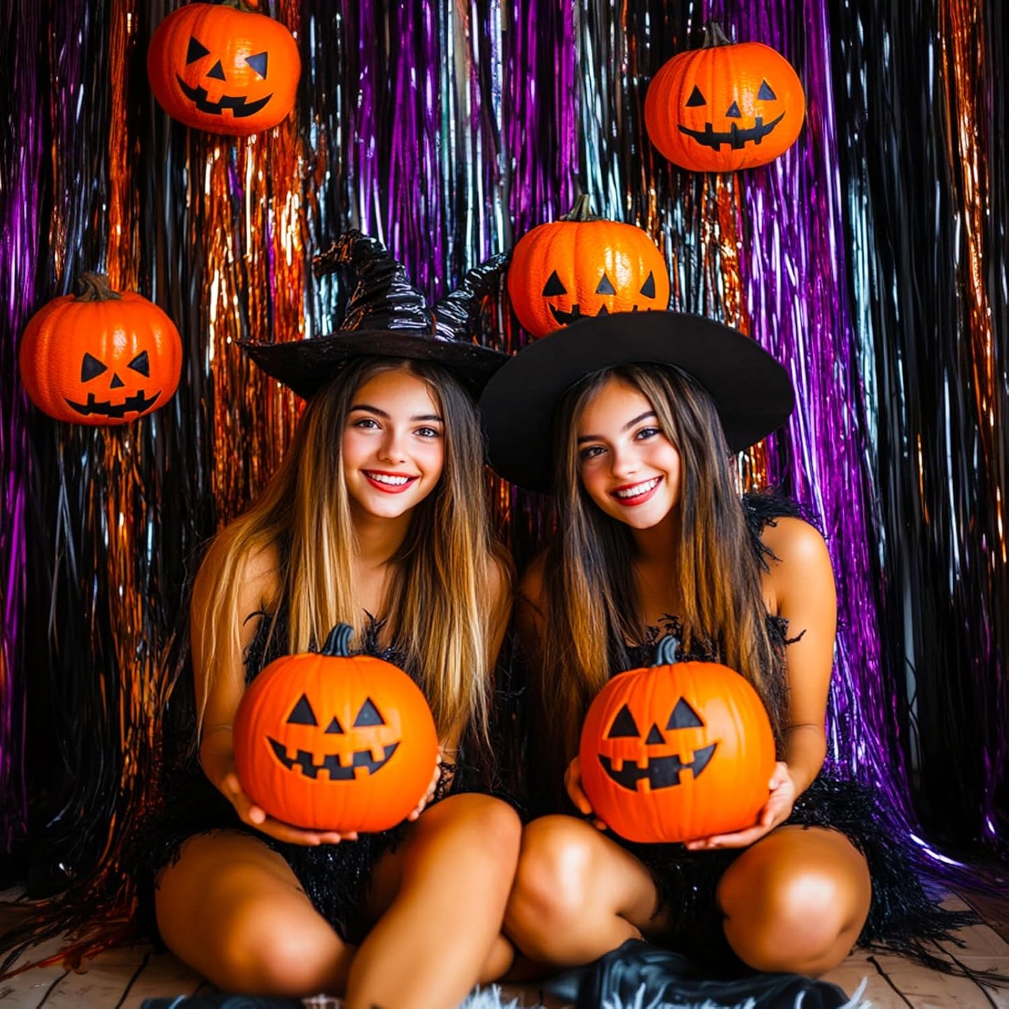 PartyWoo Purple Streamers Foil Fringe Curtain 3pcs 8.2ft Metallic Tinsel Lavender Backdrop for Birthday Graduation Bachelorette Mardi Gras Door Supplies Photo Booth Wedding Party Decorations