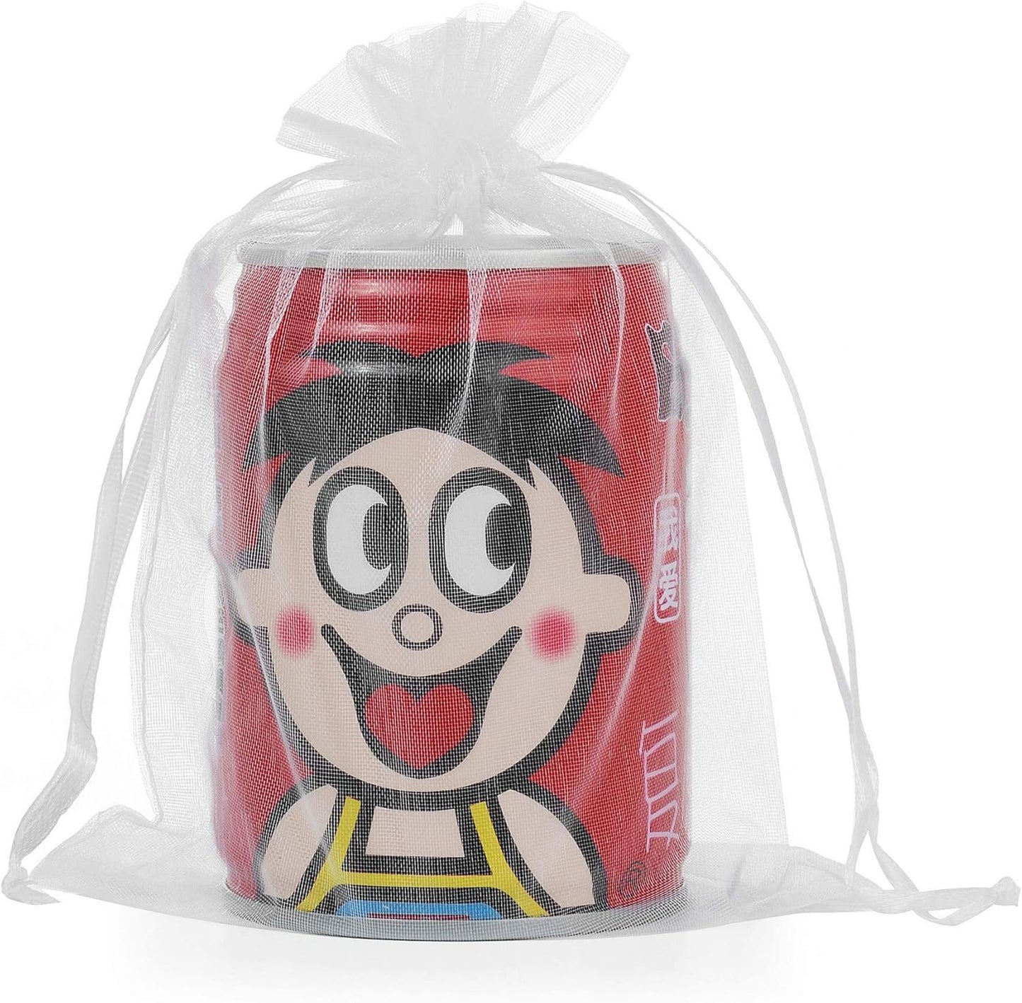 Wudygirl 100pcs 5X7 Inches White Organza Bags Christmas Drawstring Pouches Party Wedding Favor Bags Goodie bags(White 5x7)