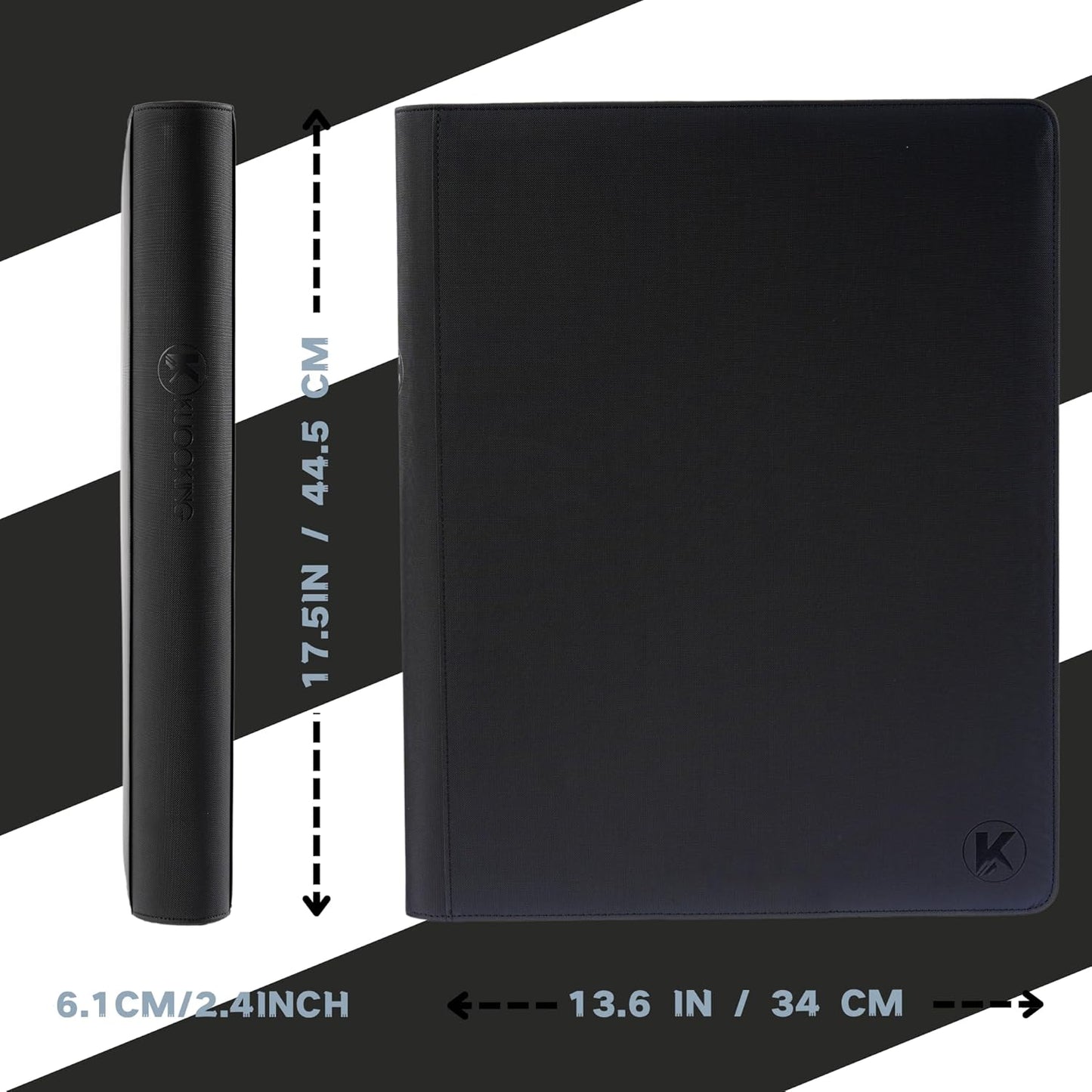 1408+ Pockets Trading Card Binder, 16-Pocket Card Ablum Compatible with MTG,Sports Cards & Other Standard Size Trading Card (Black)