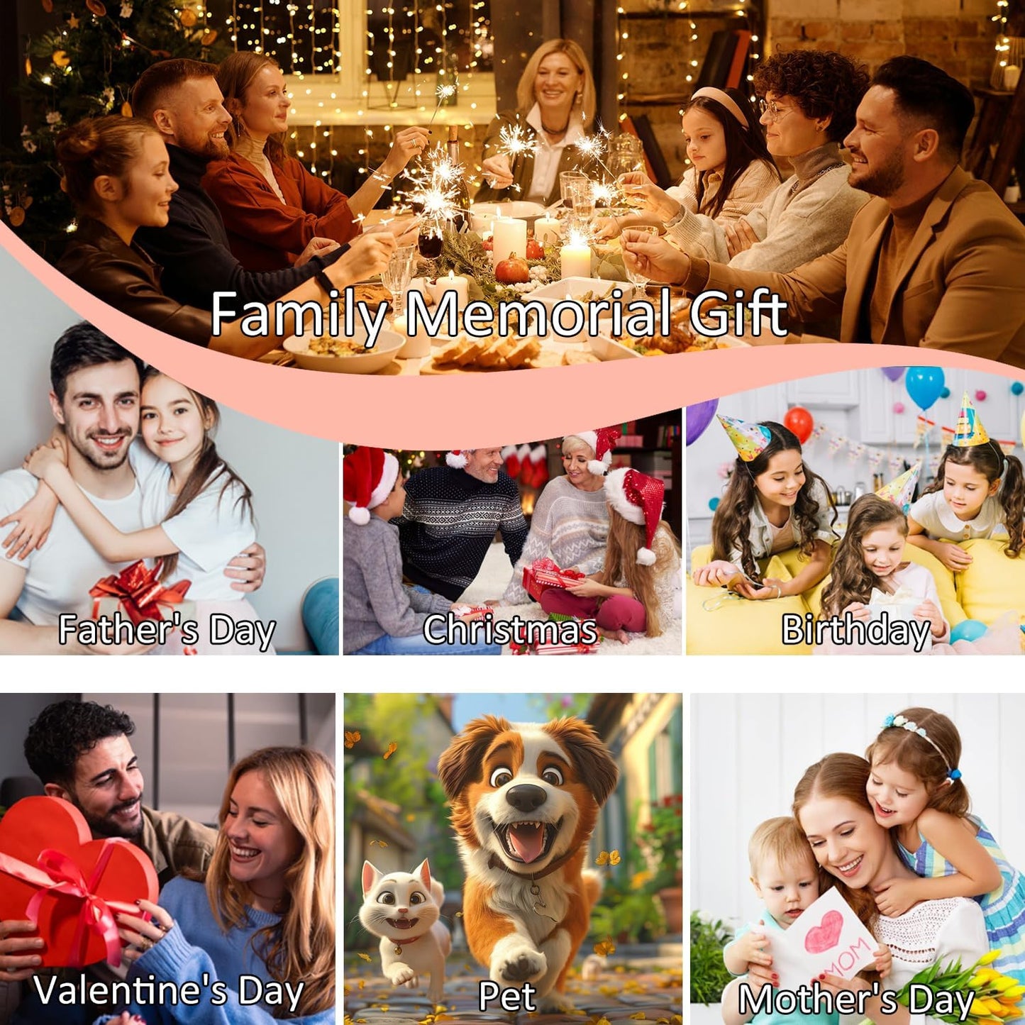 Custom Keychain with Picture, Personalized Keychain with Engraving Photo/Text for Dad, Mom