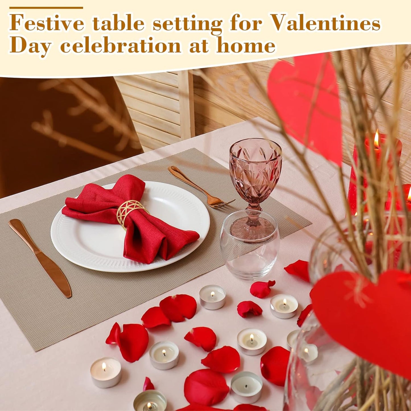 Bokon 50 Pcs Gold Napkin Rings Metal Leaf Napkin Holders Delicate Rings Bulk for Wedding Birthday Party Banquet Decoration(Hollow Out)