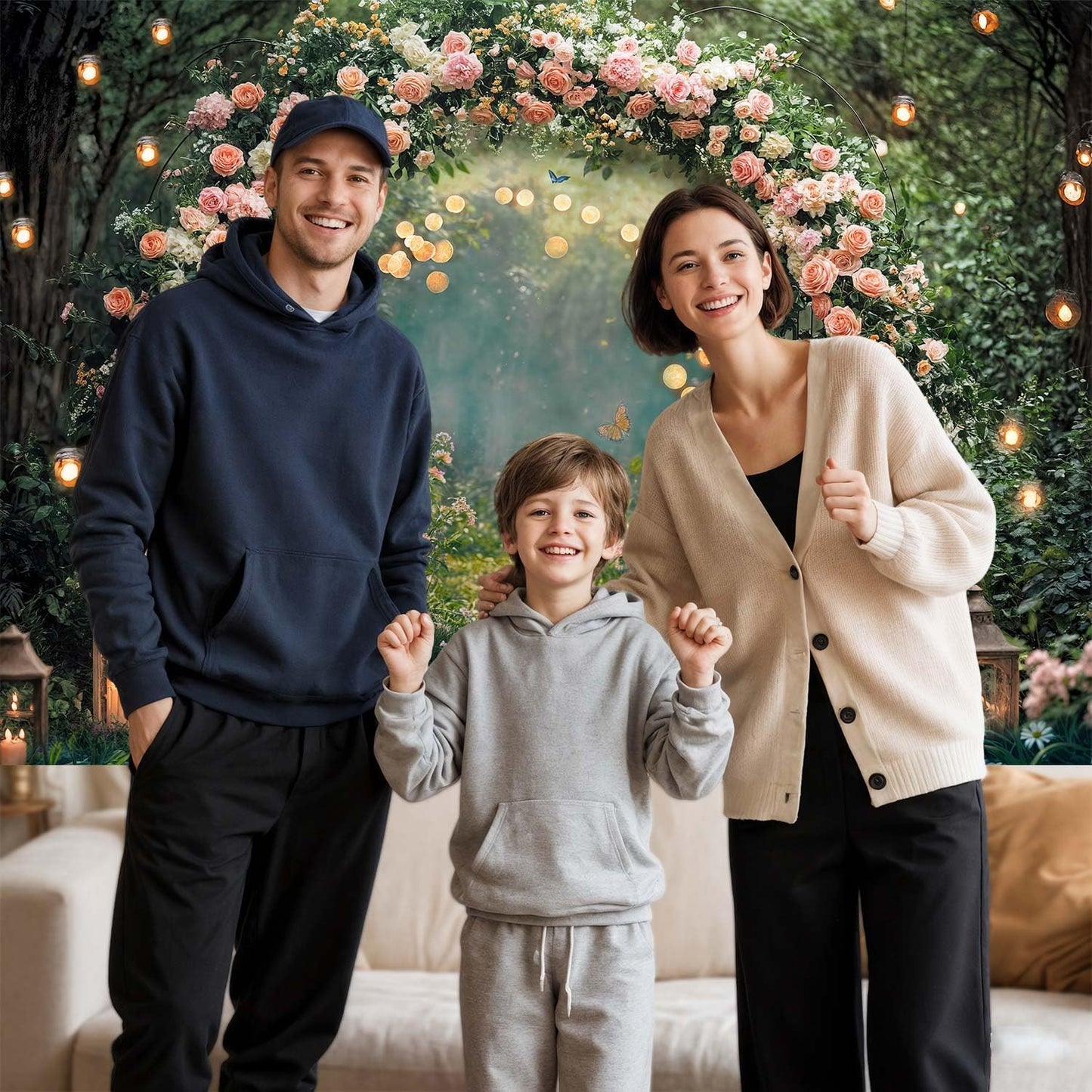 6x4ft Enchanted Forest Wedding Photography Backdrop Wonderland Roses Fairy Tale Backdrop Pink Flower Birthday Newborn Baby Shower Wedding Bridal Party Banner Photo Booth Props Anniversary Background