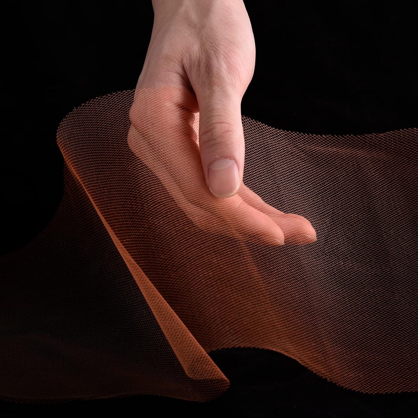 Tulle Fabric Roll, 6” by 200 Yards (600FT) Tulle Organza Fabric Spool for DIY Tutu Skirt Baby Shower Decor Wedding Backdrop Crafts Birthday Party Supplies(New-Orange)