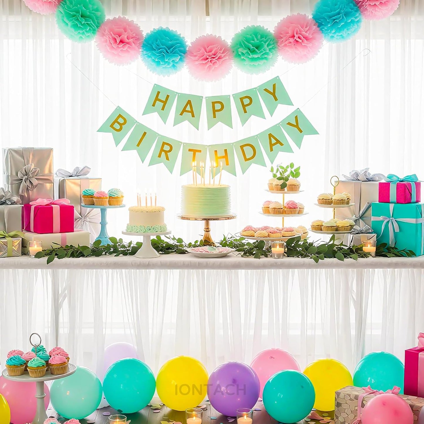 Wedding Arch Draping Fabric 29" x 19Ft Sheer Drapes for Backdrop Wedding Ceremony Reception Ceiling Decor Curtain Baby Bridal Shower Decoration (Ivory, 1 Panel)