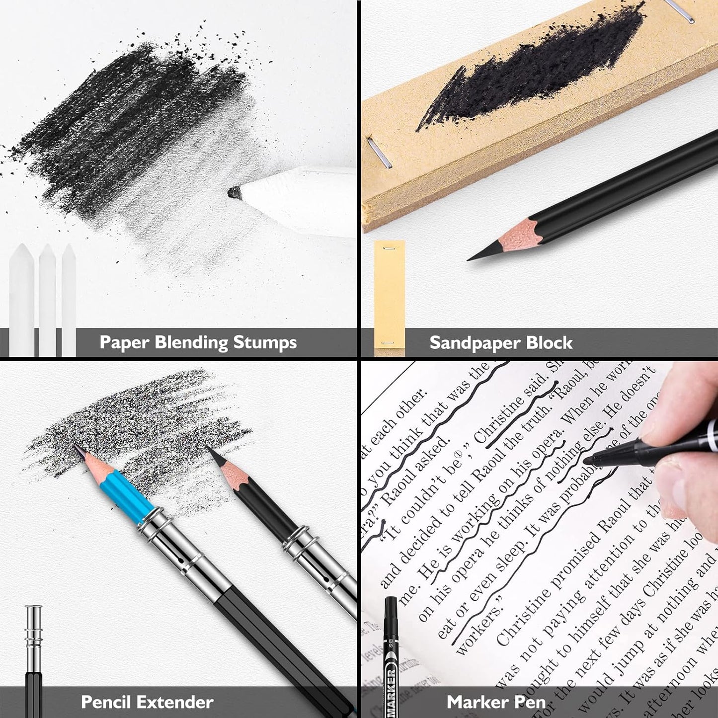 Art Supplies, Soucolor 76 Pack Drawing Set Sketching Kit, Christmas Gifts Box for Adult Kids Teen Girls: 3-Color SketchBook, Watercolor Pad, Coloring Book, Charcoal Colored Watercolor Metallic Pencils