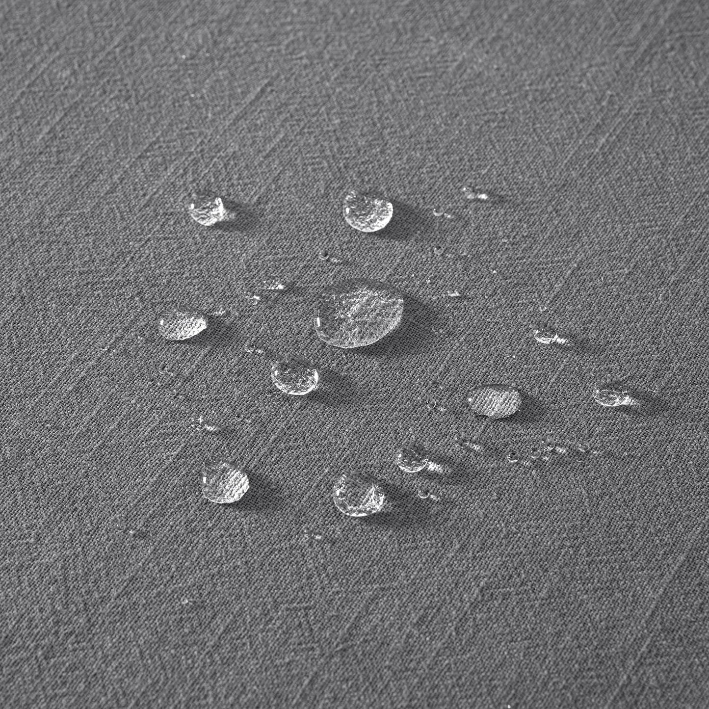 MIULEE Linen Cotton Blend Tablecloth Rectangle, Luxury Waterproof Stain Resistant Durable Farmhouse Oblong Table Cloth for Dining Party Christmas Weddings Birthday, 52 x 70 inch, Light Grey