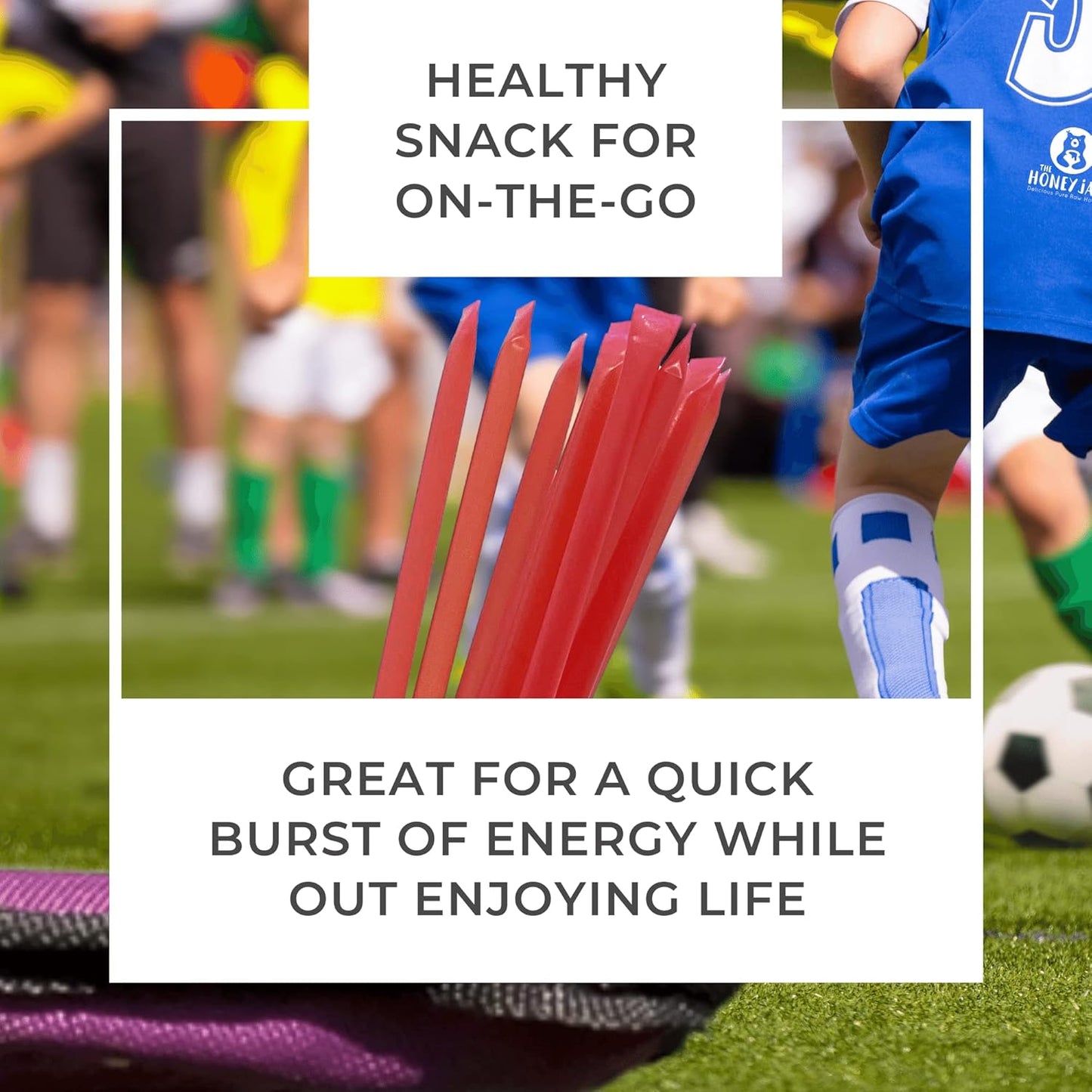 The Honey Jar Watermelon Flavored Honey Sticks - Pure Honey Straws For Tea, Coffee, or a Healthy Treat - One Teaspoon of Flavored Honey Per Stick - Made In The USA with Real Honey - (50 Count)