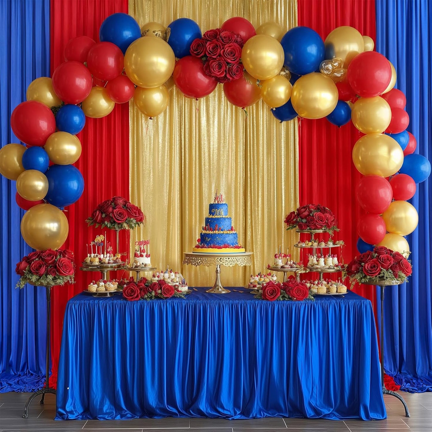 20ftx12ft Gold Sequin Backdrop Curtain Panels for Parties, Wrinkle Free Glitter Photo Backdrop Drapes 4 Panels 5x12FT Shimmer Back Drop Cloth for Wedding Birthday Christmas Photography Background