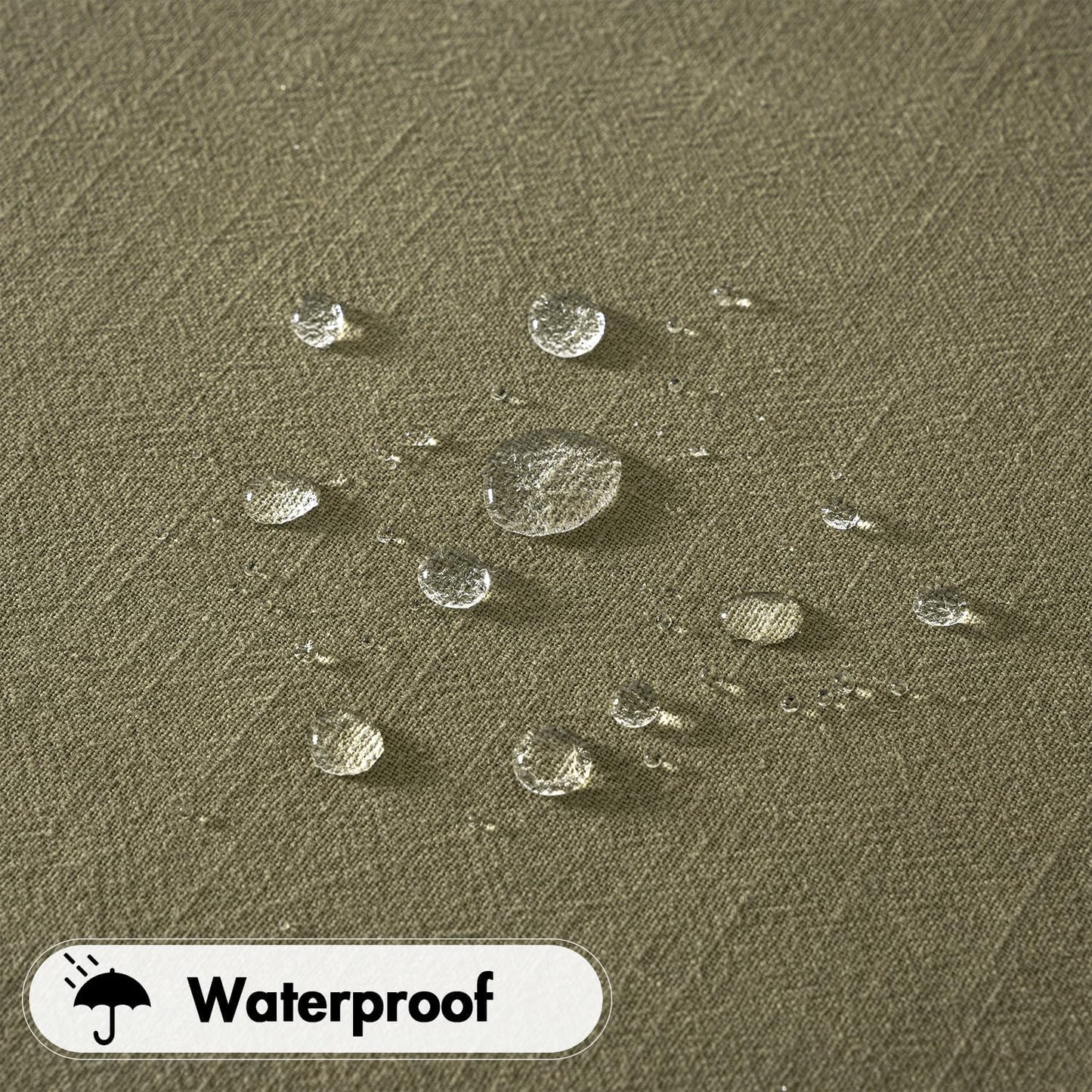 MIULEE Linen Cotton Blend Tablecloth Rectangle, Luxury Waterproof Stain Resistant Durable Farmhouse Oblong Table Cloth for Dining Party Weddings Birthday Events Boho Decor, 52 x 84 inch, Olive Green