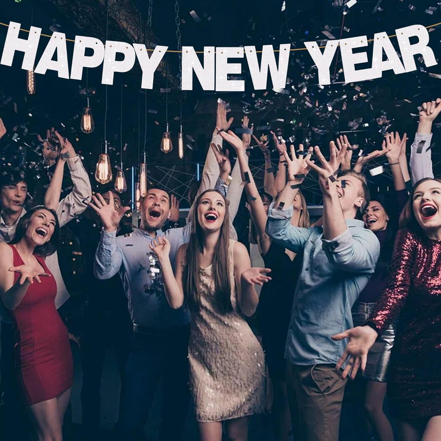 BEISHIDA 116 PCS Glitter Color White DIY Letter Banner Kit Make Your Own Banner,Including 111 Letters and Numbers 3 Rope and 3 Threading Device,Customized for Birthday Graduation Wedding Party Decor