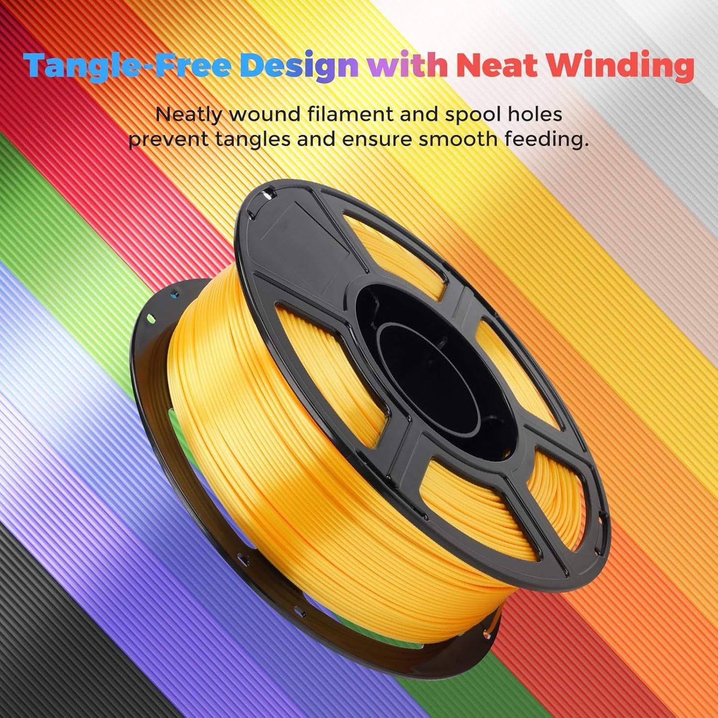 FLASHFORGE Silk PLA Filament 1.75mm Bright Gold, Smooth and Silky Texture 3D Printing Filament, Dimensional Accuracy +/- 0.02mm