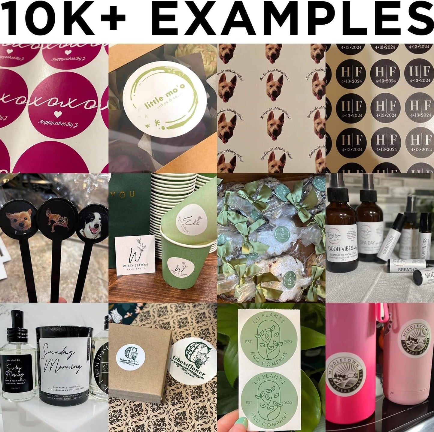 Custom Stickers - Personalized Labels, Circle, 5"x5", 100 Count, Vinyl, Waterproof, Glossy Finish, Business & Personal Use