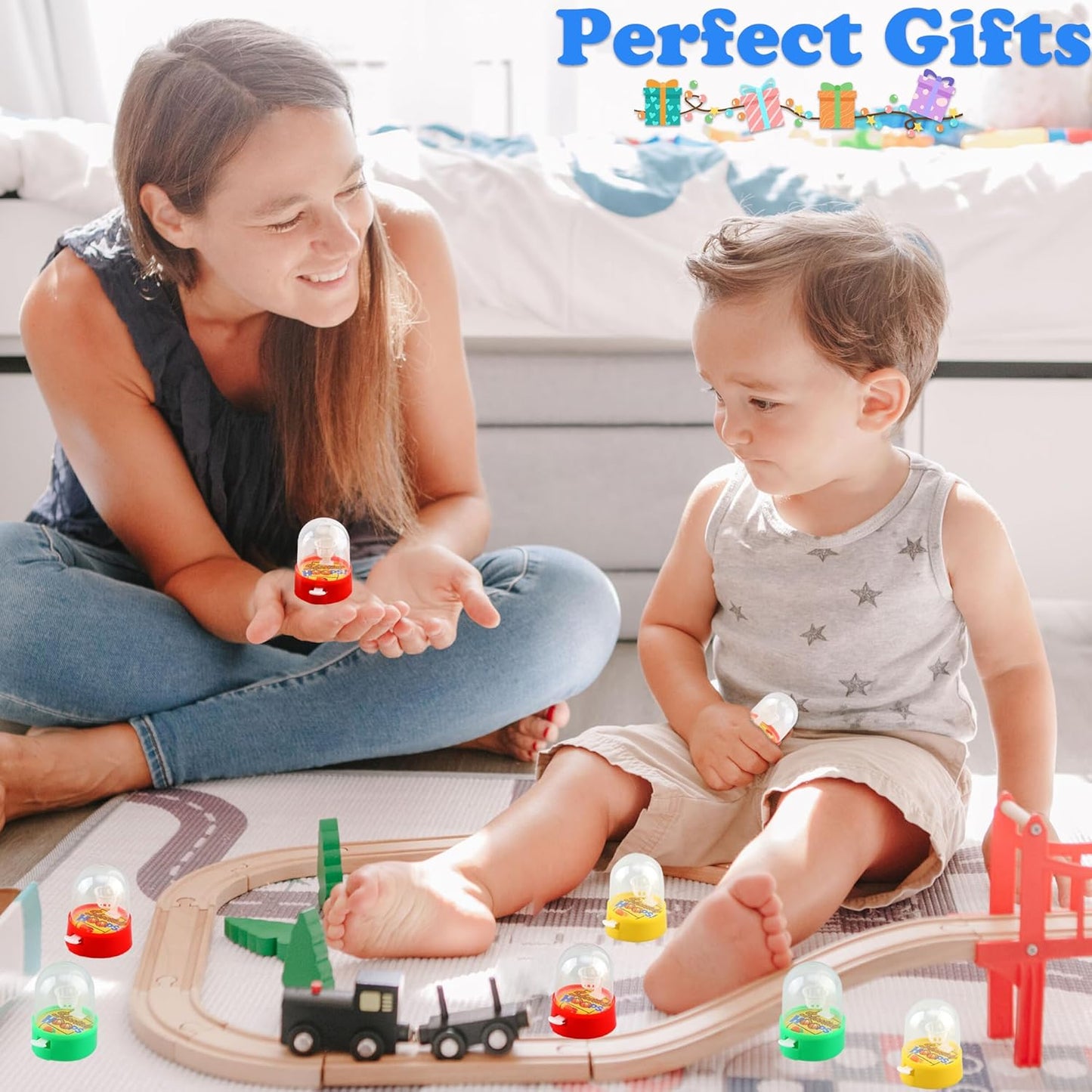 52 Pcs Mini Finger Basketball Toys Handheld Desktop Table Basketball Hoop Shooting Game for Birthday Sports Party Favors Classroom Rewards Gift Bag Fillers