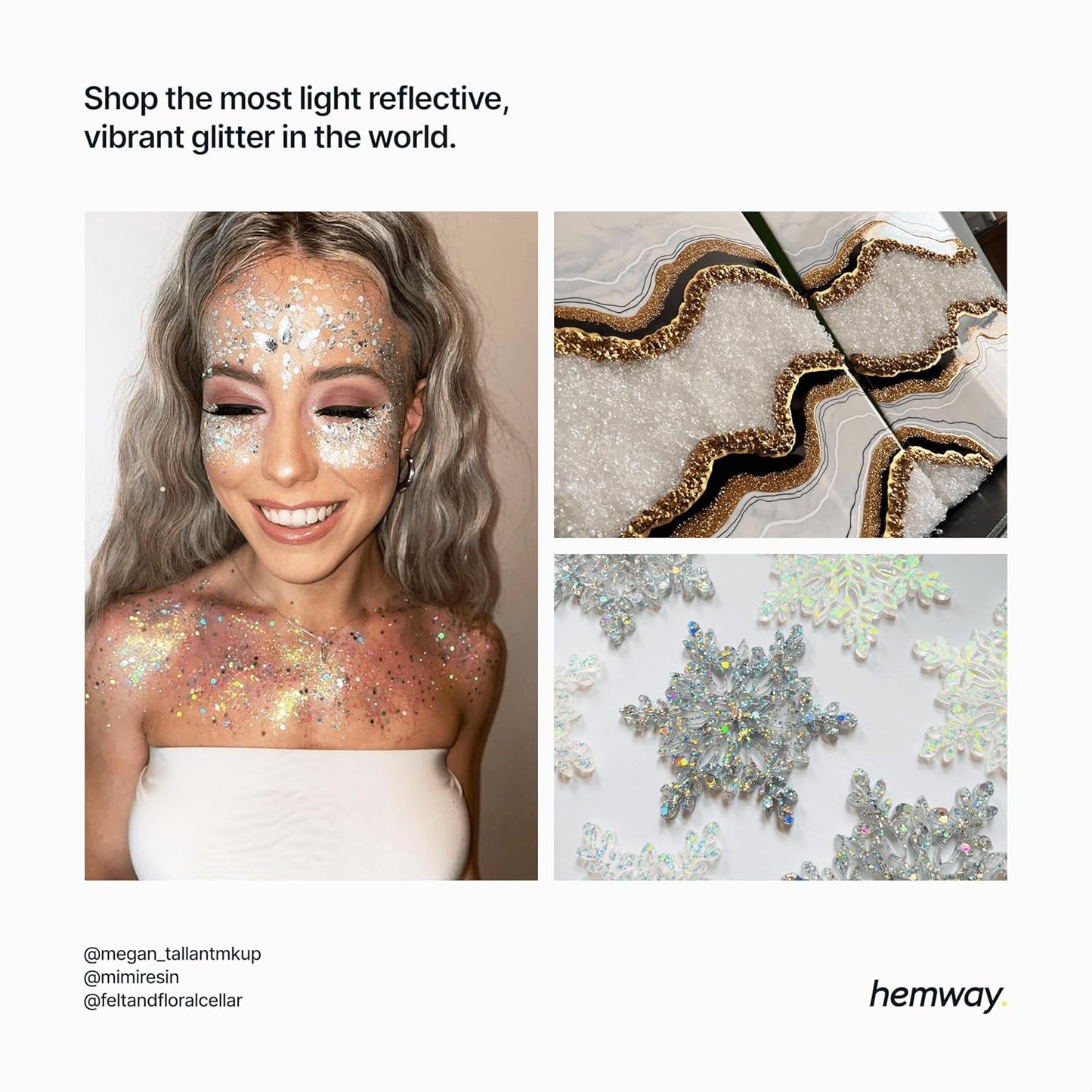 Hemway Eco Friendly Biodegradable Glitter 100g / 3.5oz Bio Cosmetic Safe Sparkle Vegan For Face, Eyeshadow, Body, Hair, Nail And Festival - Ultrafine (1/128" 0.008" 0.2mm) - Mother of Pearl Iridescent