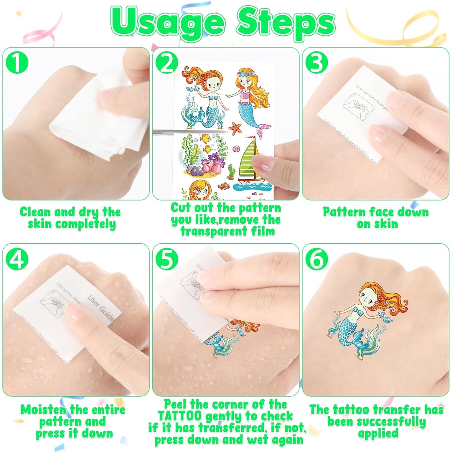 370 Patterns Party Favors for Kids, 36 Sheets Glow In Dark Stickers Luminous Temporary Tattoos, Waterproof Fake Tattoo Supplies Animal Dinosaur Mermaid Butterfly Stickers for Birthday Decorations