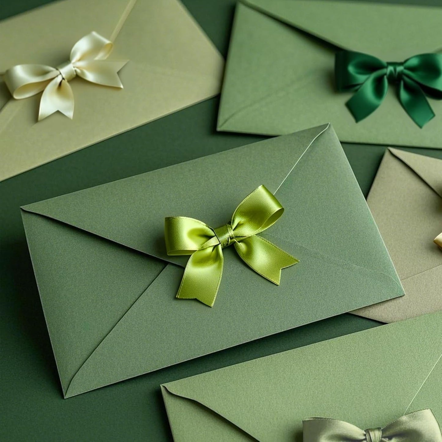 3/8" 6 Colors X 25 Yards Green Satin Ribbon,150 Yards Assorted Green Colors Satin Ribbons for Flower Bouquet,Ribbons for Gift Wrapping Happy Birthday Party Decorations