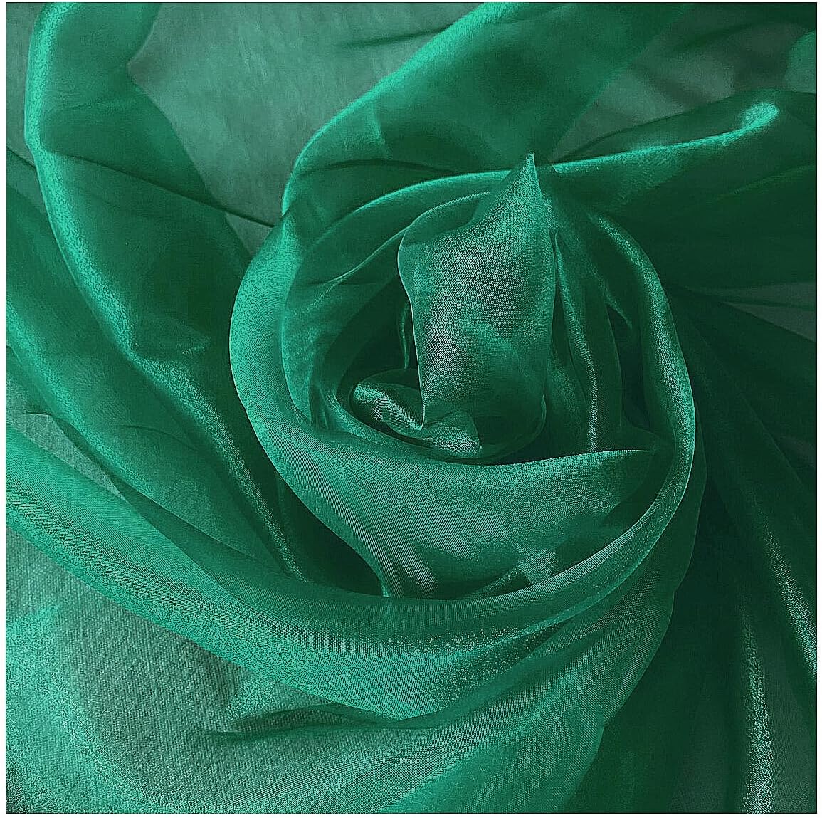 MDS Pack of 200 PCS Organza Chair Sashes Wider Dining Chair Bows Ribbon Tie Back for Wedding Party Birthday Bridal Shower Reception Event Banquet Home Chair Cover Decoration - Emerald Green