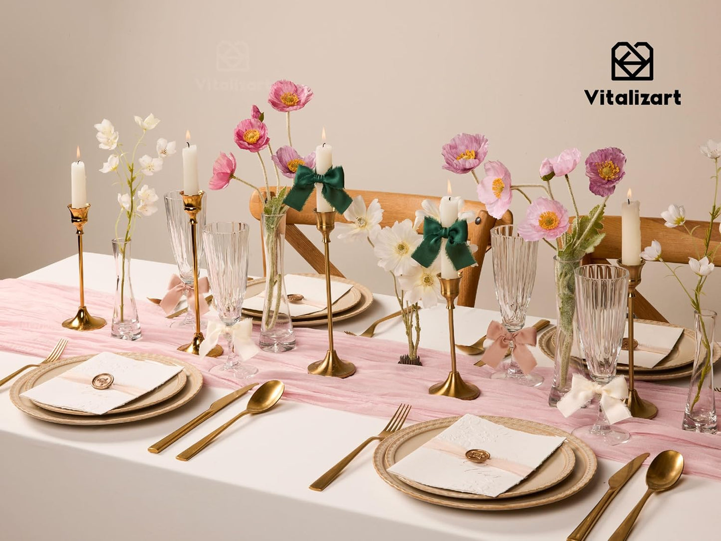 Vitalizart Silk Like Satin Ribbon 1 inch x 30 Yard Light Nude Handmade Frayed Ribbons for Gift Wrapping Baby Shower Wedding Bridal Bouquets Holiday Decor