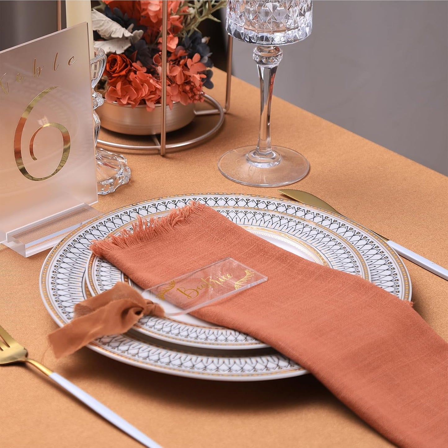 UNIQOOO 20 Pcs Clear Acrylic Place Cards, 3.9x1.6 inches DIY Blank Hanging Tags, Perfect for Wedding Table Decor, Birthday, Centerpiece, Decoration, Party, Anniversary, Event