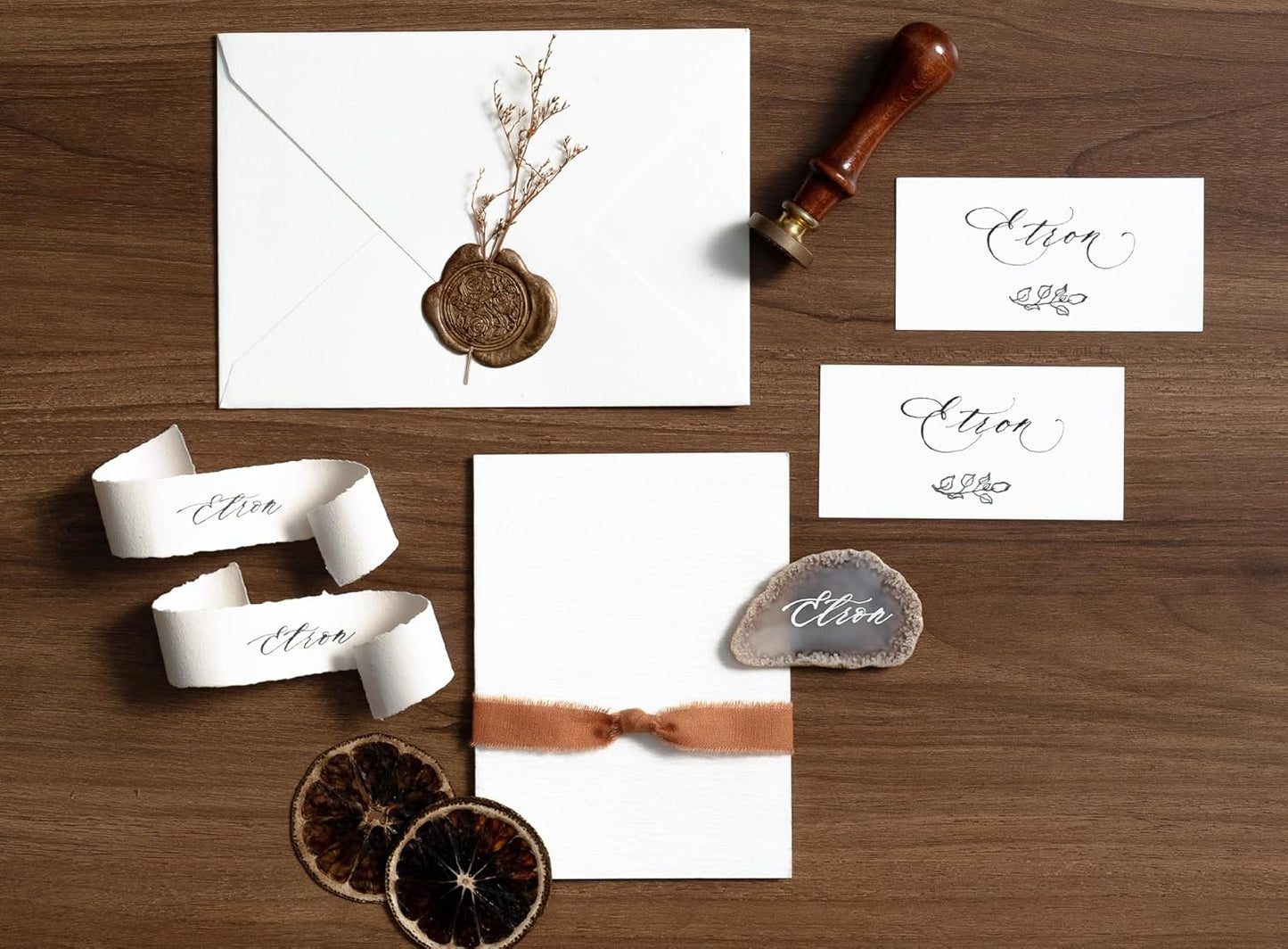 Orange Ribbon 5/8" x 21 Yards with Frayed Fringe Fabric Cotton Ribbons for Gift Wrapping Wedding Invitations Flower Bouquet Baby Shower