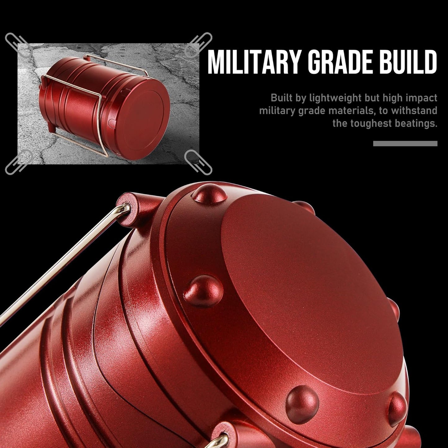 Lichamp LED Camping Lantern, 4 Pack Battery Powered Flashlight for Power Outages, Portable Collapsible Hanging Light Essential for Home, Outdoor, Emergency Lamp Survival Kit Gear for Hurricane,B4BD