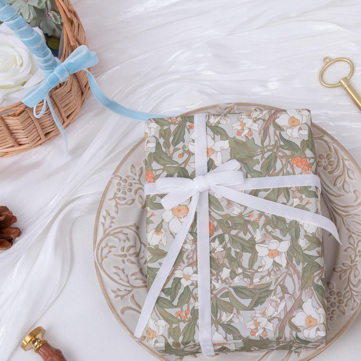 Vintage White Velvet Ribbon, 3/8 Inch X 25Yd