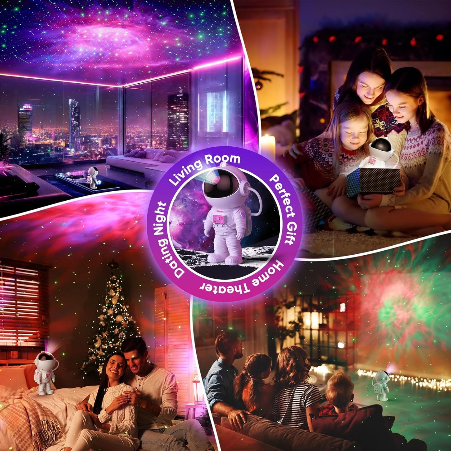 Astronaut Galaxy Projector, Star Projector for Bedroom, Nebula Night Light with Timer and Remote, LED Space Galaxy Lamp for Room Decor, Home Decor, Gifts for Kids, Christmas, Birthday