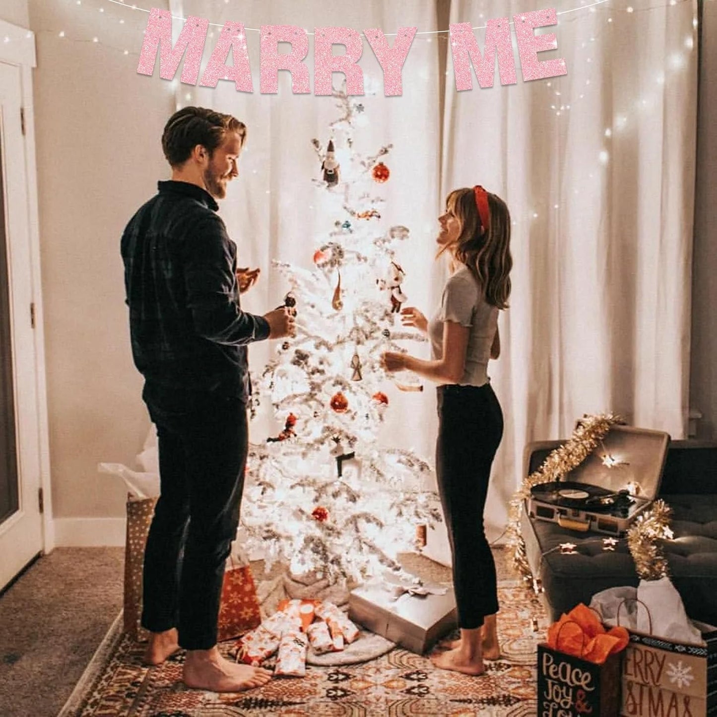 BEISHIDA 116 PCS Glitter Dark Pink DIY Letter Banner Kit Make Your Own Banner,Including 111 Letters and Numbers 3 Rope and 5 Threading Device,Customized for Birthday Graduation Wedding Party Decor