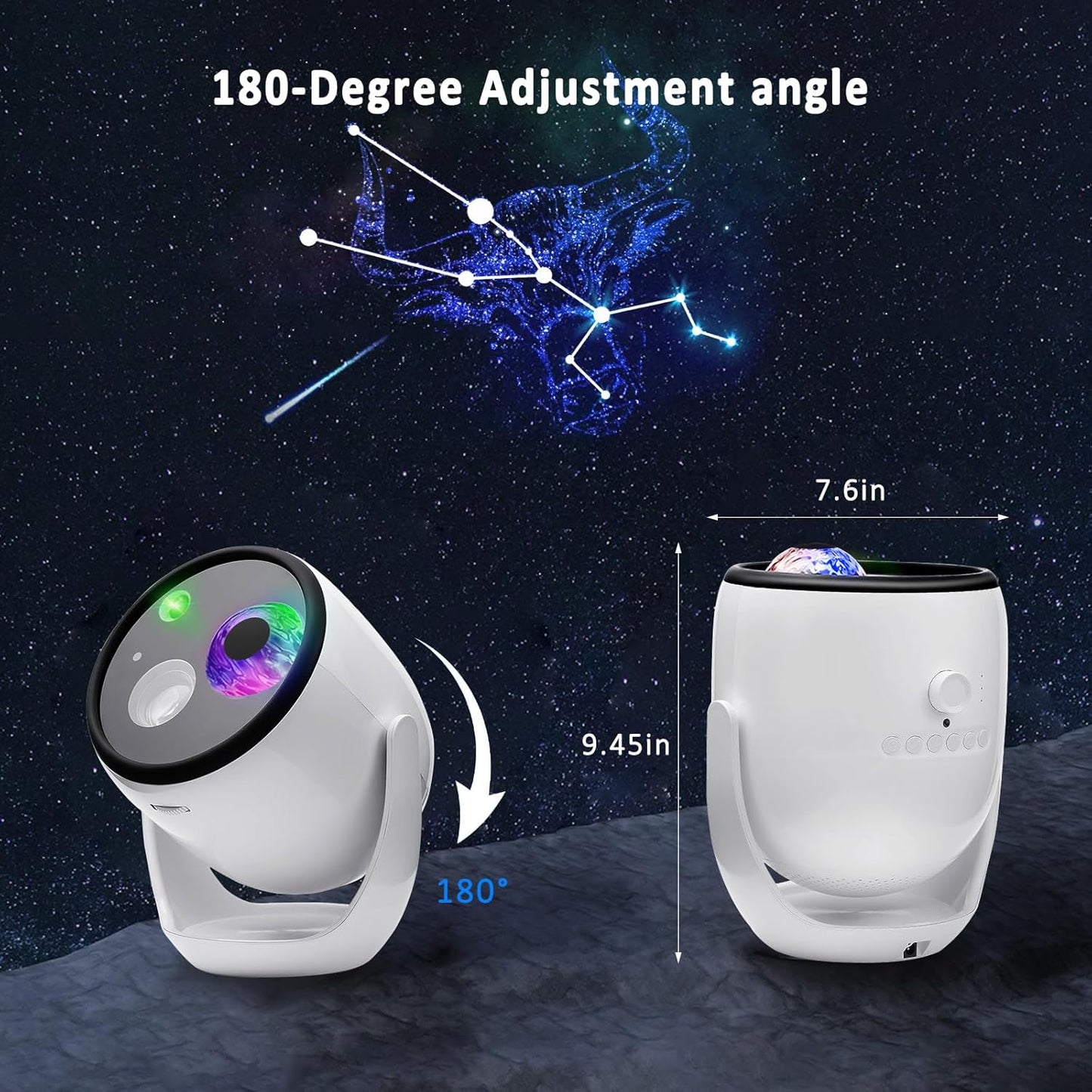 3D Theme Projector, HD Naked-Eye 3D Starry Sky Projector, Theme Dynamic Night Light, Includes Remote Control, Timer Function, and Bluetooth Speaker. Ideal for Home Decor and Leisure Entertainment.