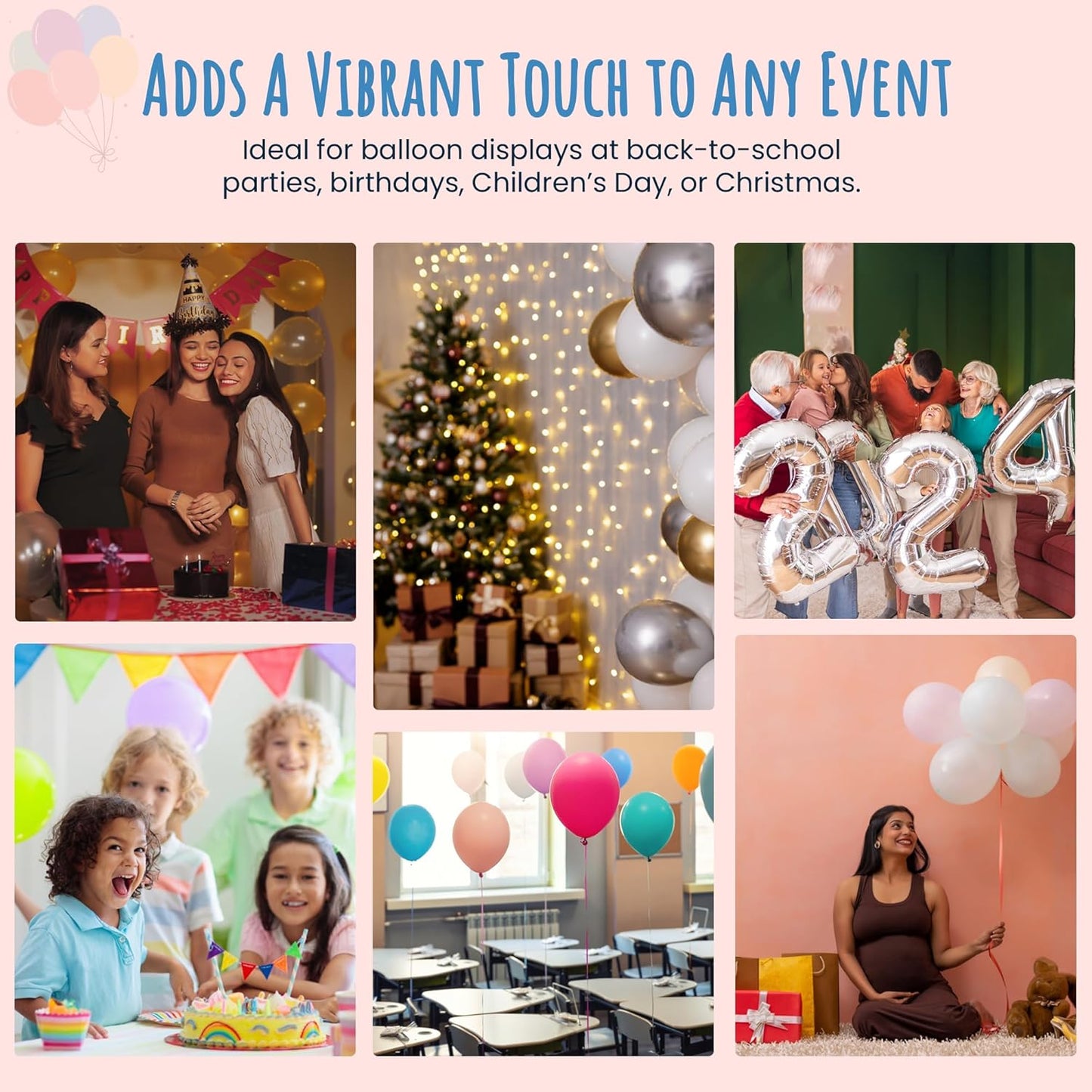 Airloons Helium Balloon Kit with 14.9 Cu Ft Tank – Includes 50 Multicolor 9 inch Latex Balloons, Ribbon & Easy to Fill Nozzle – Easy Setup for Birthdays, Weddings, Baby Showers