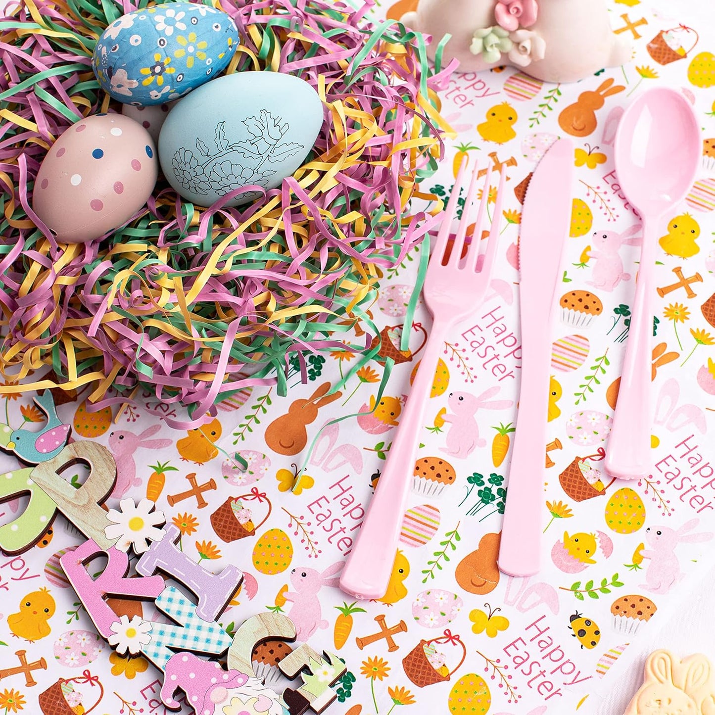 WDF 160 Piece Pink Plastic Silverware - Heavy Duty Pink Silverware Includes 80 Forks, 40 Spoons, 40 Knives, Plastic Utensils Perfect for Wedding, Party