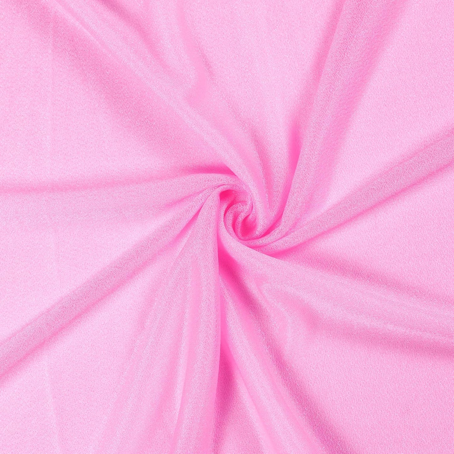 VDS Pack of 3 Panel (30 Inch X 20 Feet) Wedding Arch Draping Fabric Sheer Chiffon Fabric Drapery for Wedding Ceremony Reception Swag Backdrop Canopy Chuppah ARBO Altars Decoration (Bubblegum)