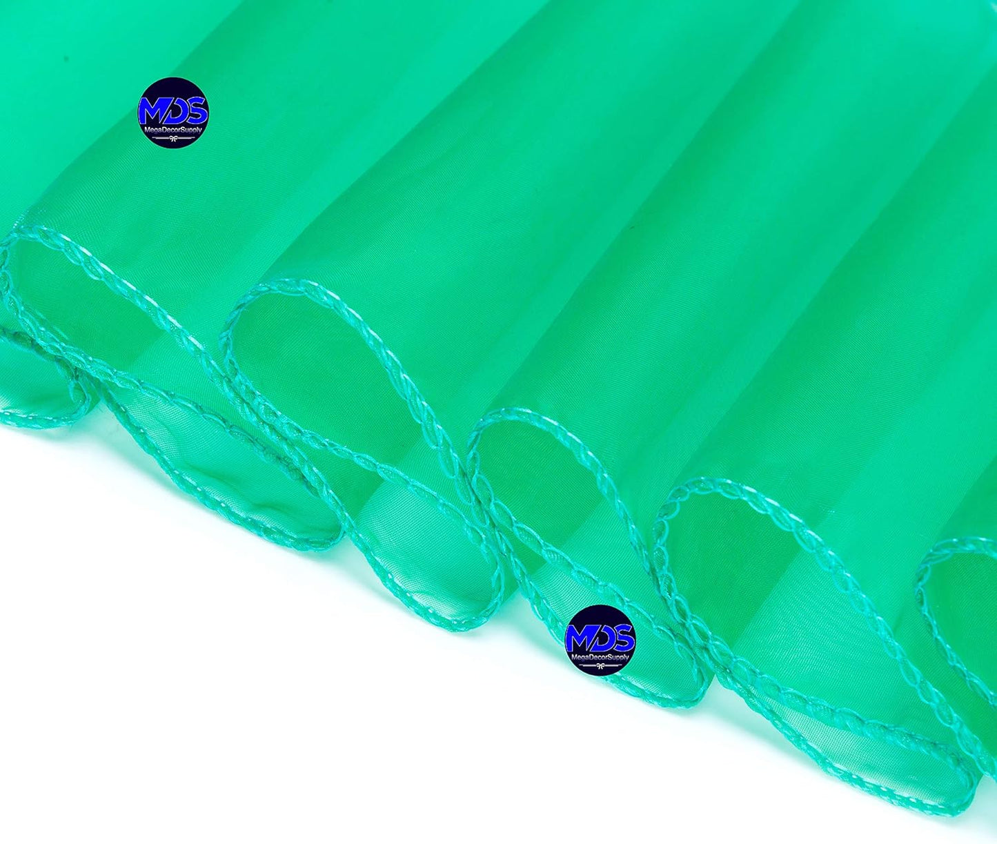 MDS Pack of 125 PCS Organza Chair Sashes Wider Dining Chair Bows Ribbon Tie Back for Wedding Party Birthday Bridal Shower Reception Event Banquet Home Chair Cover Decoration - Green