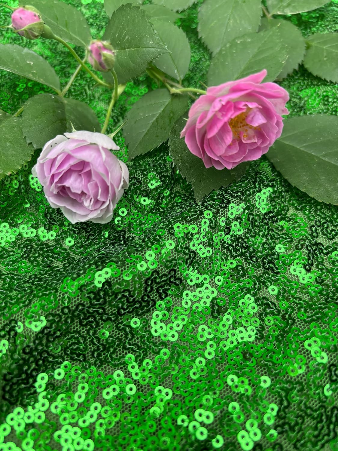 Green Sequin Backdrop Curtains 1 Panel 10FTx10FT Glitter Green Photo Backdrop Party Wedding Baby Shower Curtain Sparkle Photography Background