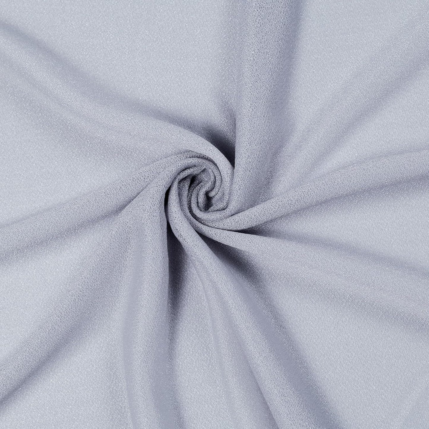 VDS Pack of 1 Panel (30 Inch X 100 Feet) Wedding Arch Draping Fabric Sheer Chiffon Fabric Drapery for Wedding Ceremony Reception Swag Backdrop Canopy Chuppah ARBO Altars Decoration (Cool Grey)