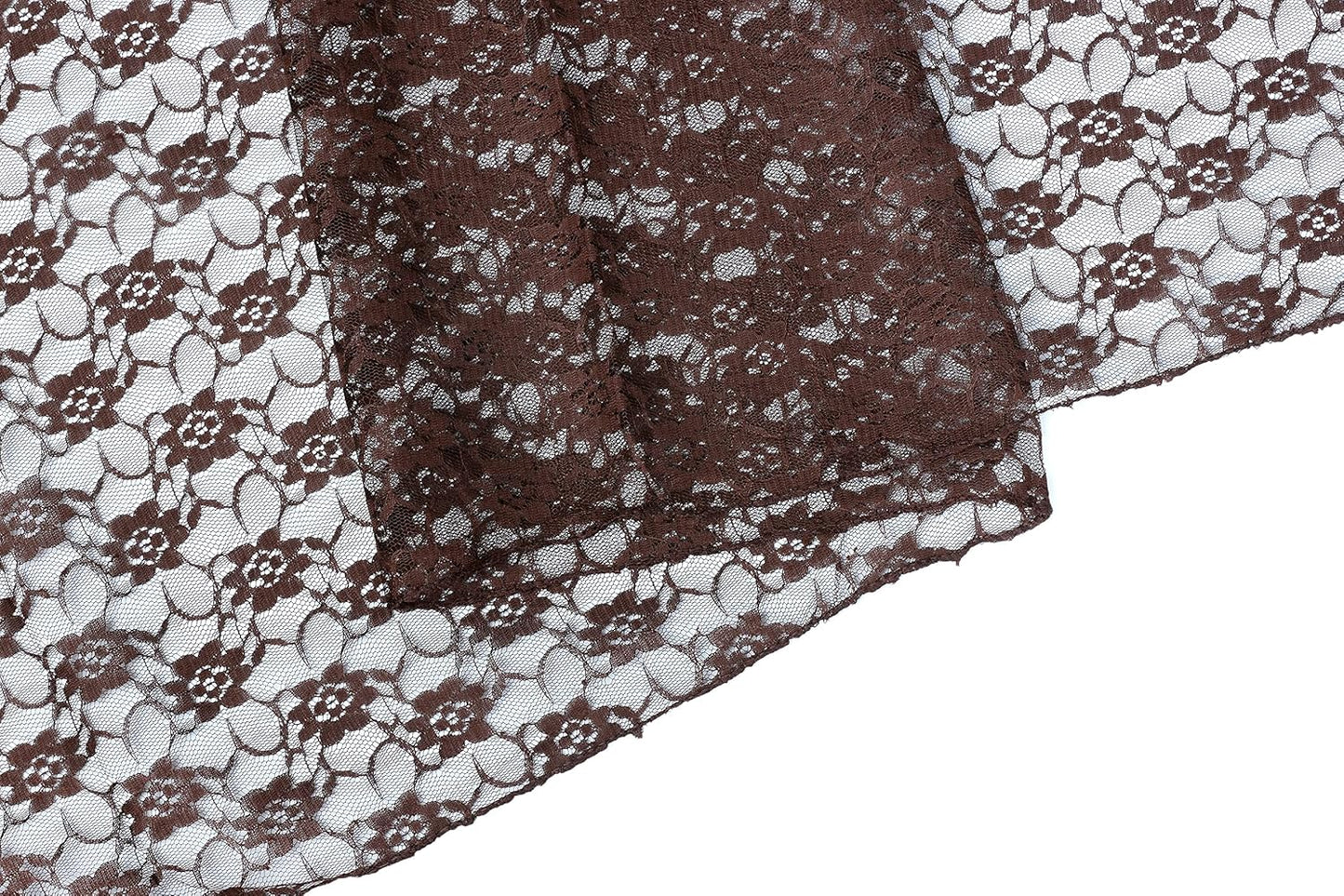 MDS Pack of 25 Wedding 12 x 108 inches Lace Table Runner for Wedding, Decorations for Birthday Parties, Banquets, Graduations, Engagements, and Runners fit Rectangle, Round Table- Coffee