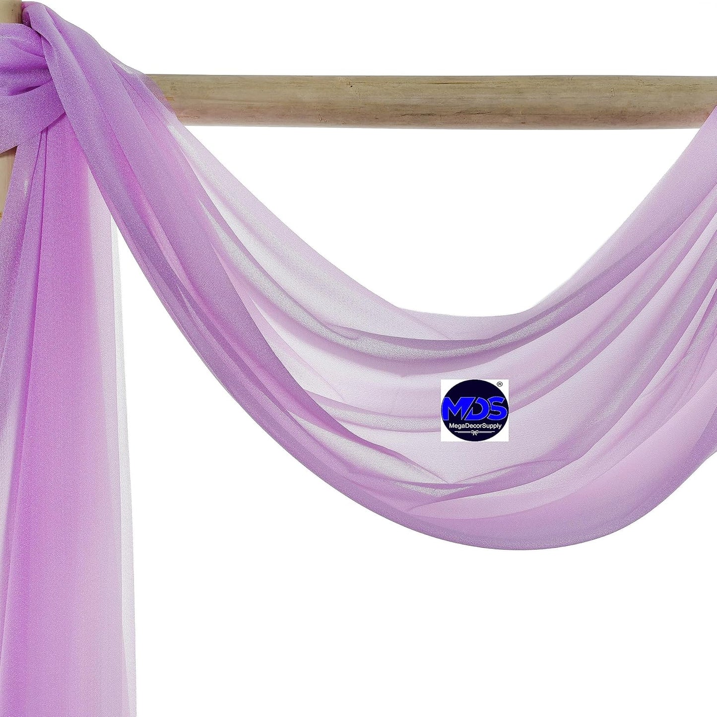 MDS Halloween Chiffon Draping Fabric - 1 Panel, 30" Wide x 30ft Long - Sheer Spooky Arbor & Canopy Drapery for Haunted House Backdrops, Party Ceilings, DIY Costumes & Themed Events - Orchid