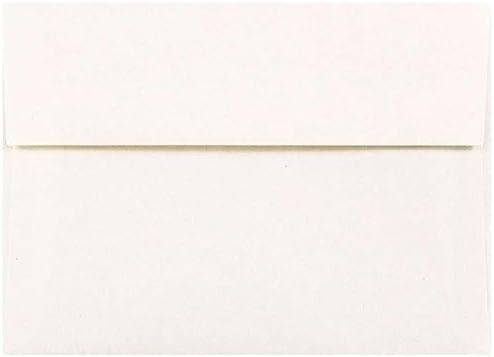 JAM PAPER A6 Parchment Invitation Envelopes - 4 3/4 x 6 1/2 - White Recycled - 50/Pack