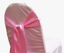 MDS Pack of 200 PCS Satin Chair Sashes Charmeuse Sateen Dining Chair Bows Ribbon Ties Back Sash for Wedding Party Birthday Home Hotel Restaurant Banquet Decoration (7 x 108 Inch, Deep Pink)
