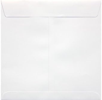 LUXPaper Square Invitation Envelopes | Peel & Press | 8" x 8" | White | 70lb. Text | 50 Qty