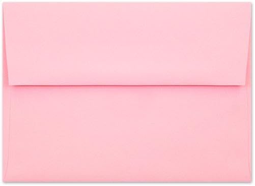 A7 Invitation Envelopes - Peel & Press - 24lb Heavy Duty Envelopes for Wedding Baby Shower Birthday Invitations - 5 1/4" x 7 1/4" (Pastel Pink, 50)