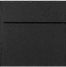 LUXPaper Square Invitation Envelopes | Peel & Press | 4" x 4" | Midnight Black | 80lb. Text | 50 Qty