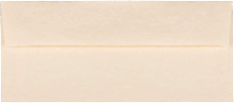 JAM PAPER #10 Business Parchment Envelopes - 4 1/8 x 9 1/2 - Natural Recycled - 50/Pack