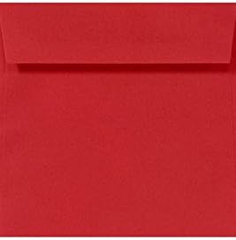 LUXPaper Square Invitation Envelopes | Peel & Press | 7" x 7" | Ruby Red | 80lb. Text | 50 Qty