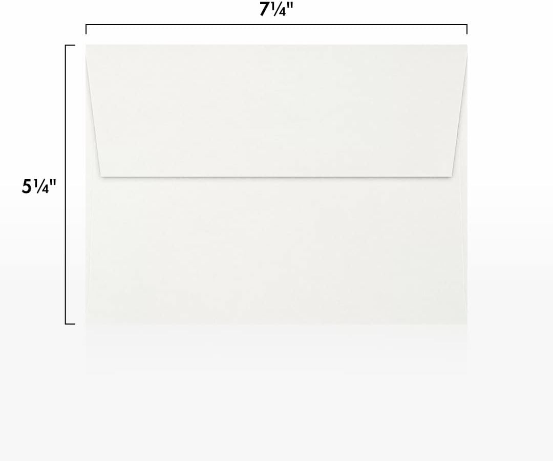 LUXPaper A7 Invitation Envelopes | Peel & Press | 5 1/4" x 7 1/4" | Natural White | 80lb. Text | 100% Cotton | 500 Qty