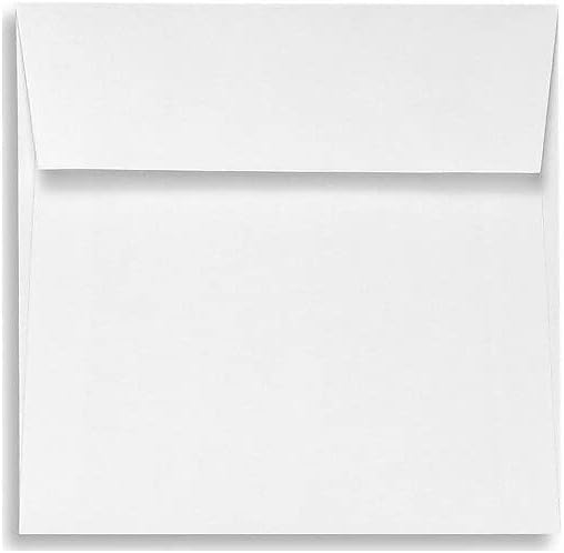 LUXPaper Square Invitation Envelopes | Peel & Press | 6 1/2" x 6 1/2" | White Linen | 80lb. Text | 50 Qty